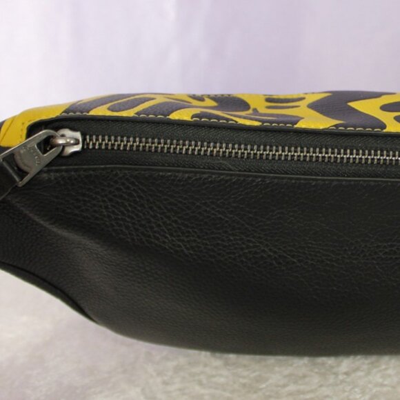 Coach x Disney x Keith Haring Mickey Mouse Warren Belt Bag NWT Black Multi - Picture 5 of 11